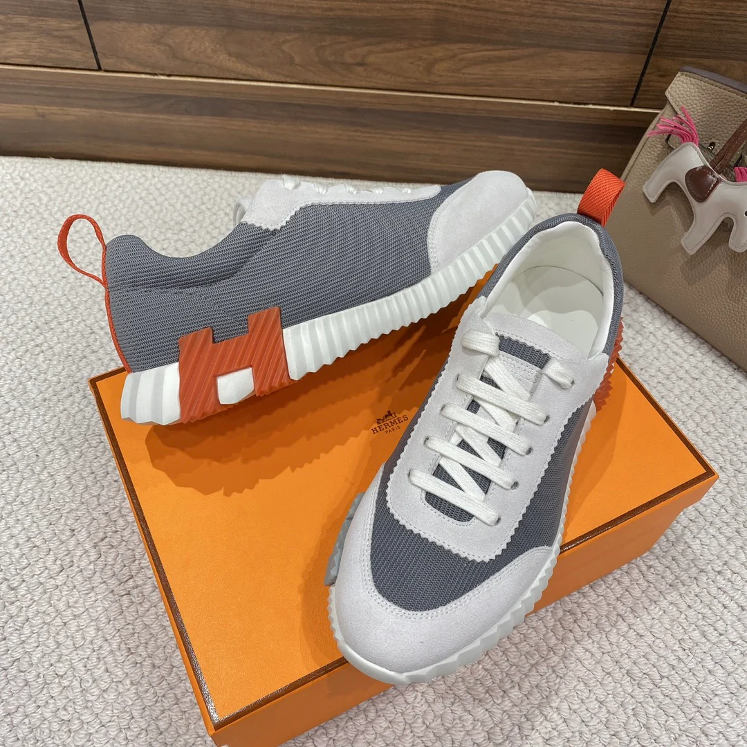 Весенняя коллекция Hermes 2022 — Спортивная повседневная обувь — Унисекс — Серый