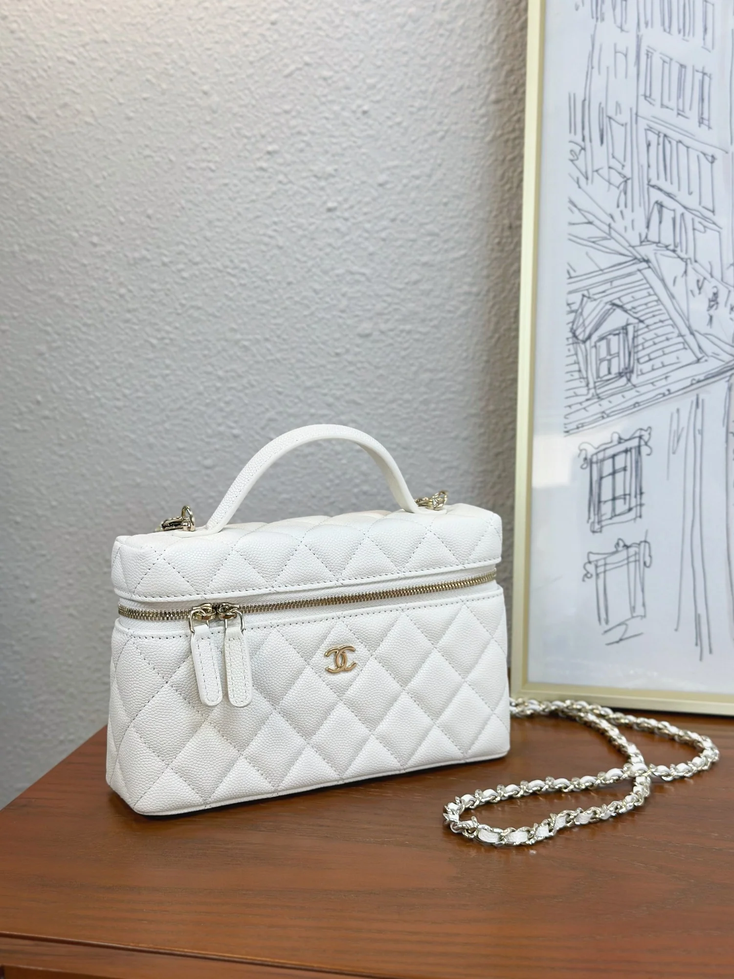 Сумка для ланча Chanel 25c-LP - белая