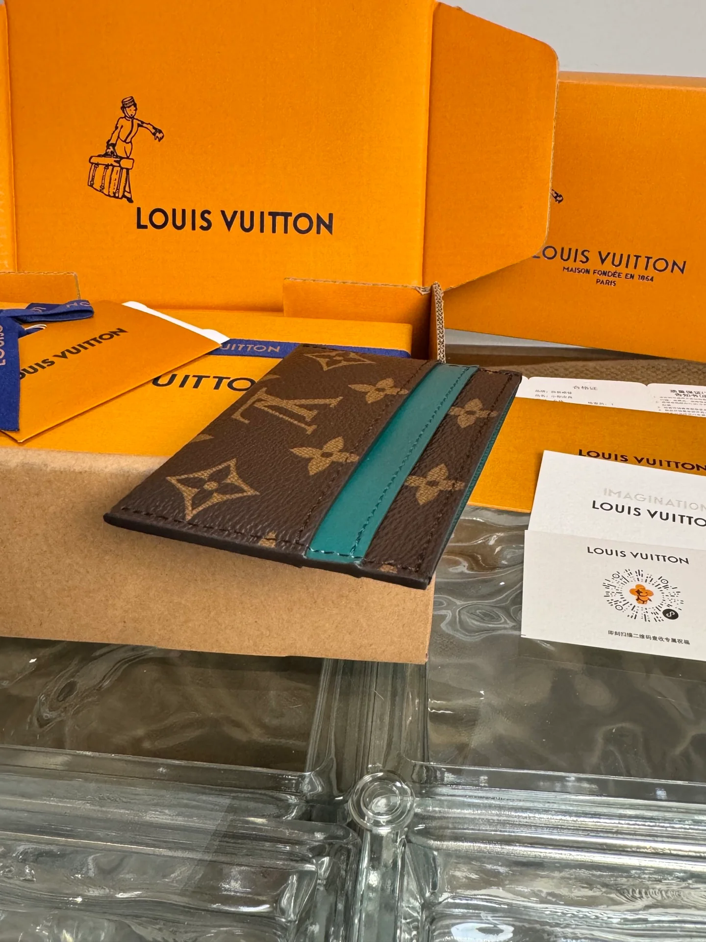 LV-m12839-monogram-macassar держатель для карт темно-зеленый