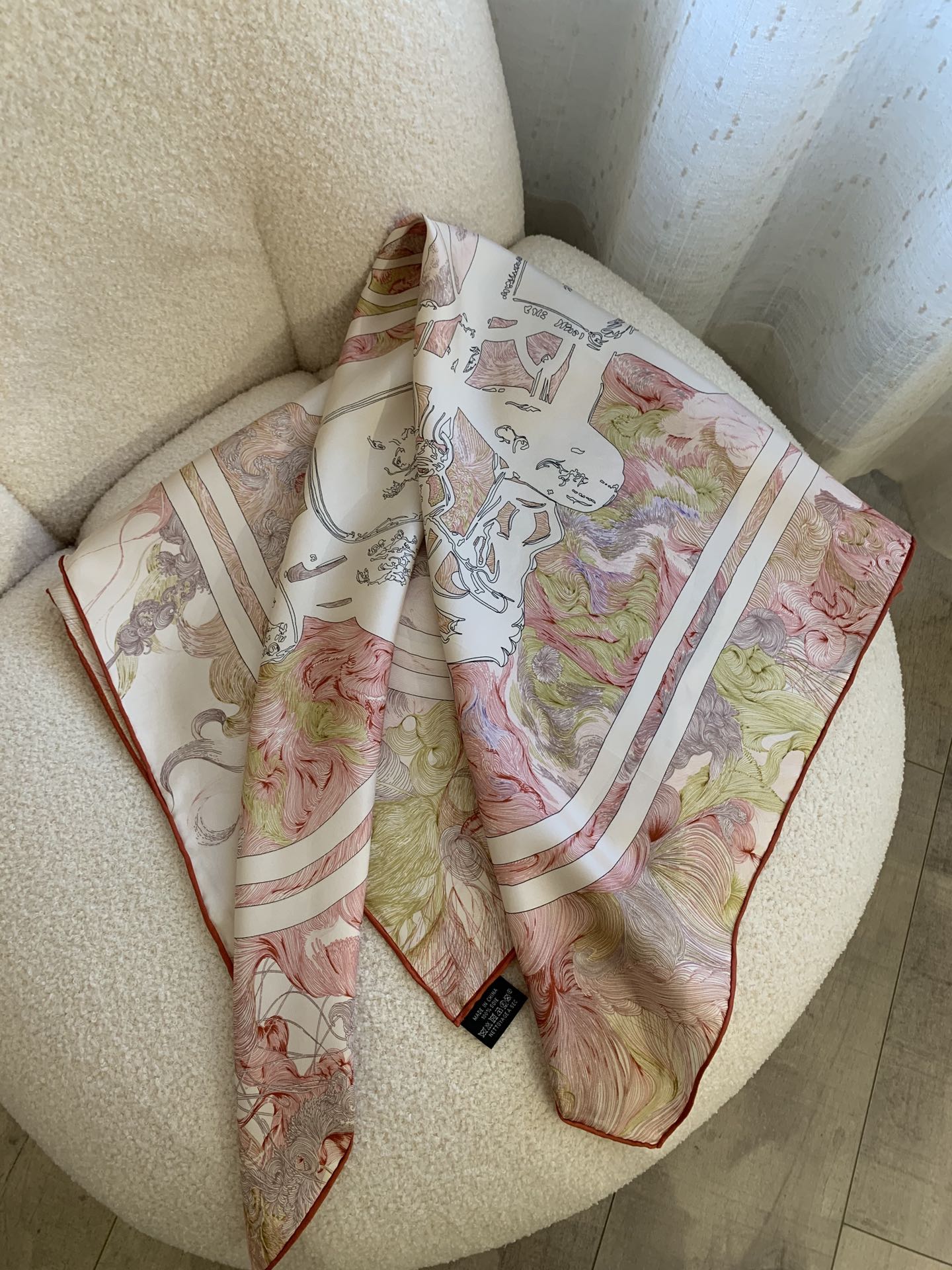 Hermes - Роскошные поводья - Шарф из 90% шелка