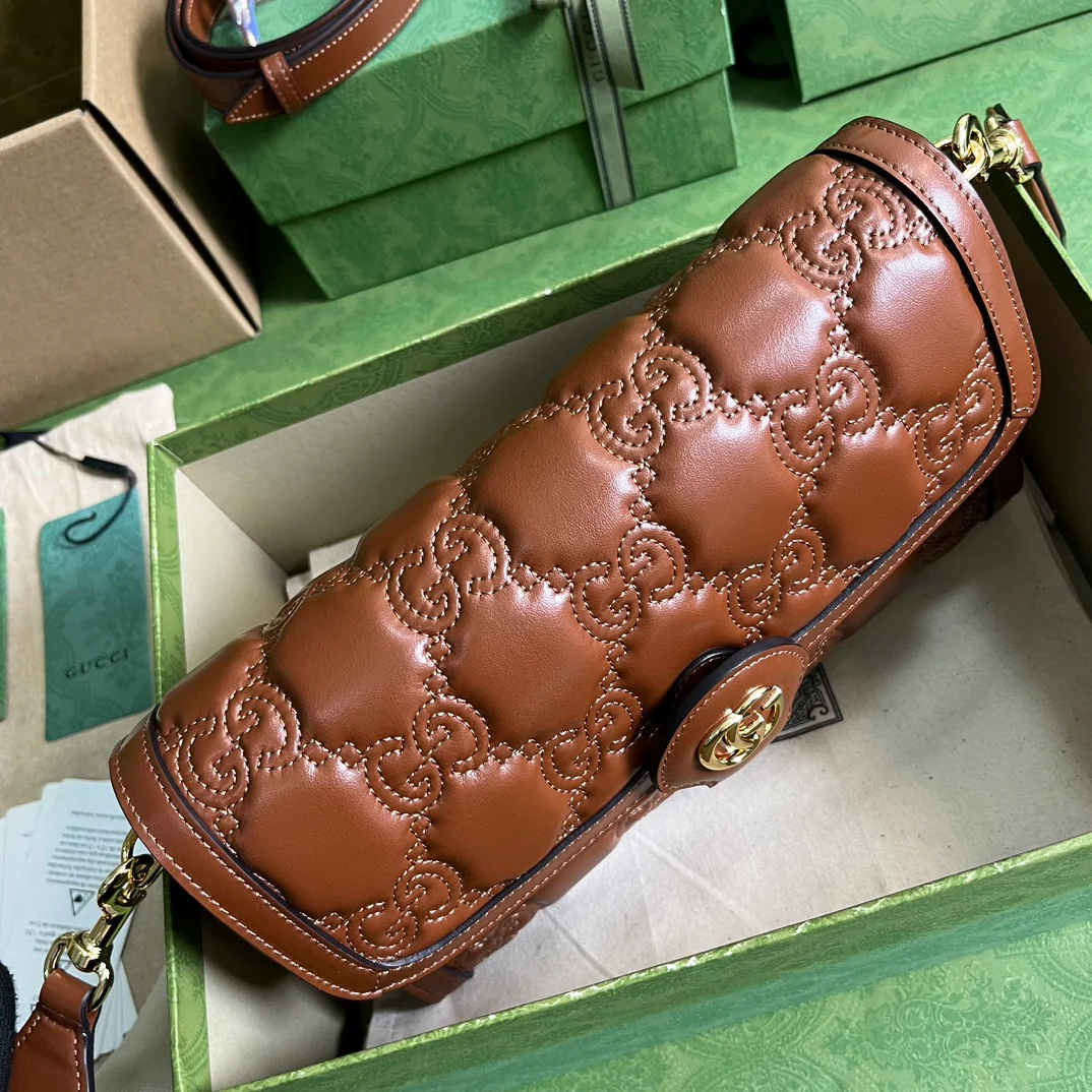 Маленькая кожаная сумочка Gucci-Matelasse - 3