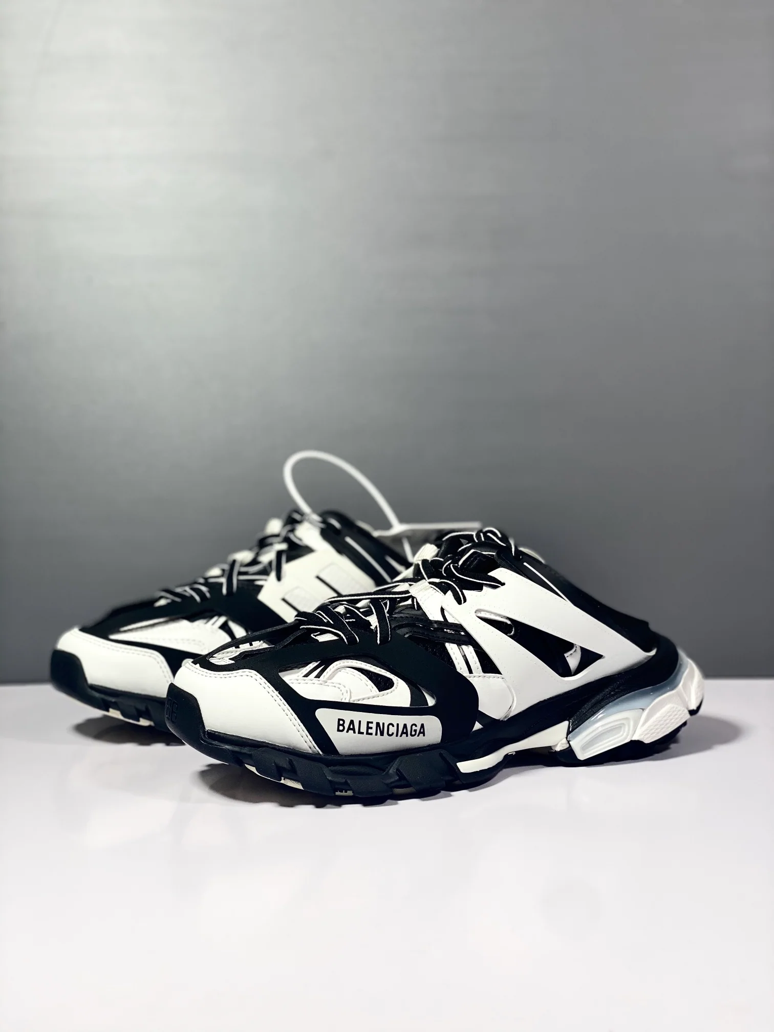 Balenciaga - Парные тапочки - 3-0 - Полутапочки - Кроссовки - Tess - S-Gomma - Maille - Бело-оранжевые