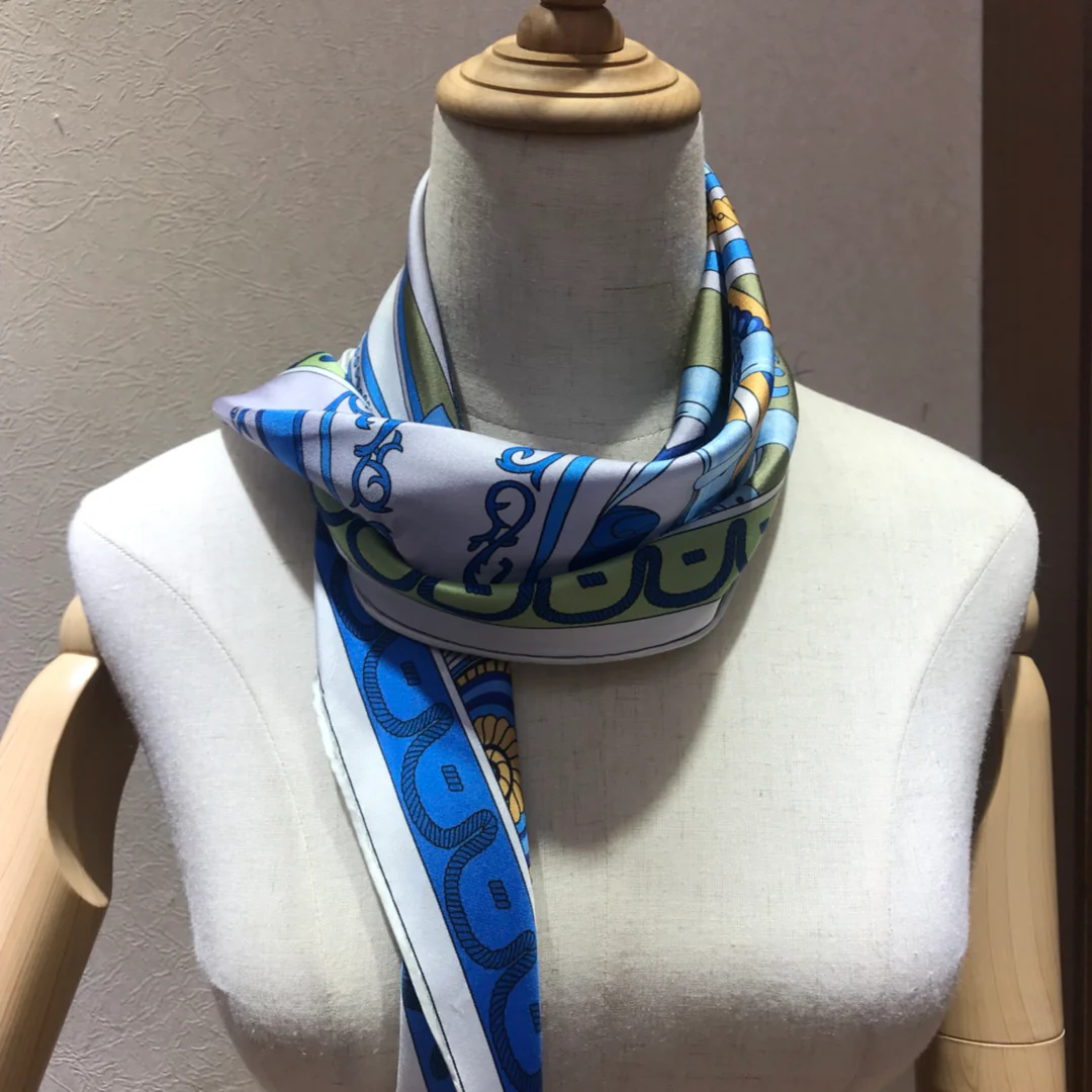 Hermes - Новейший шарф Garden Diamond - 100% - Твиловый шелк - 43 - 115 см - 6