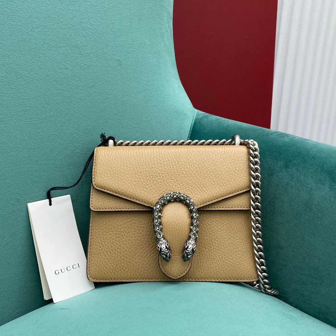 Сумка Gucci Dionysus, маленькая, в текстуре ?личи? и абрикосовом цвете.