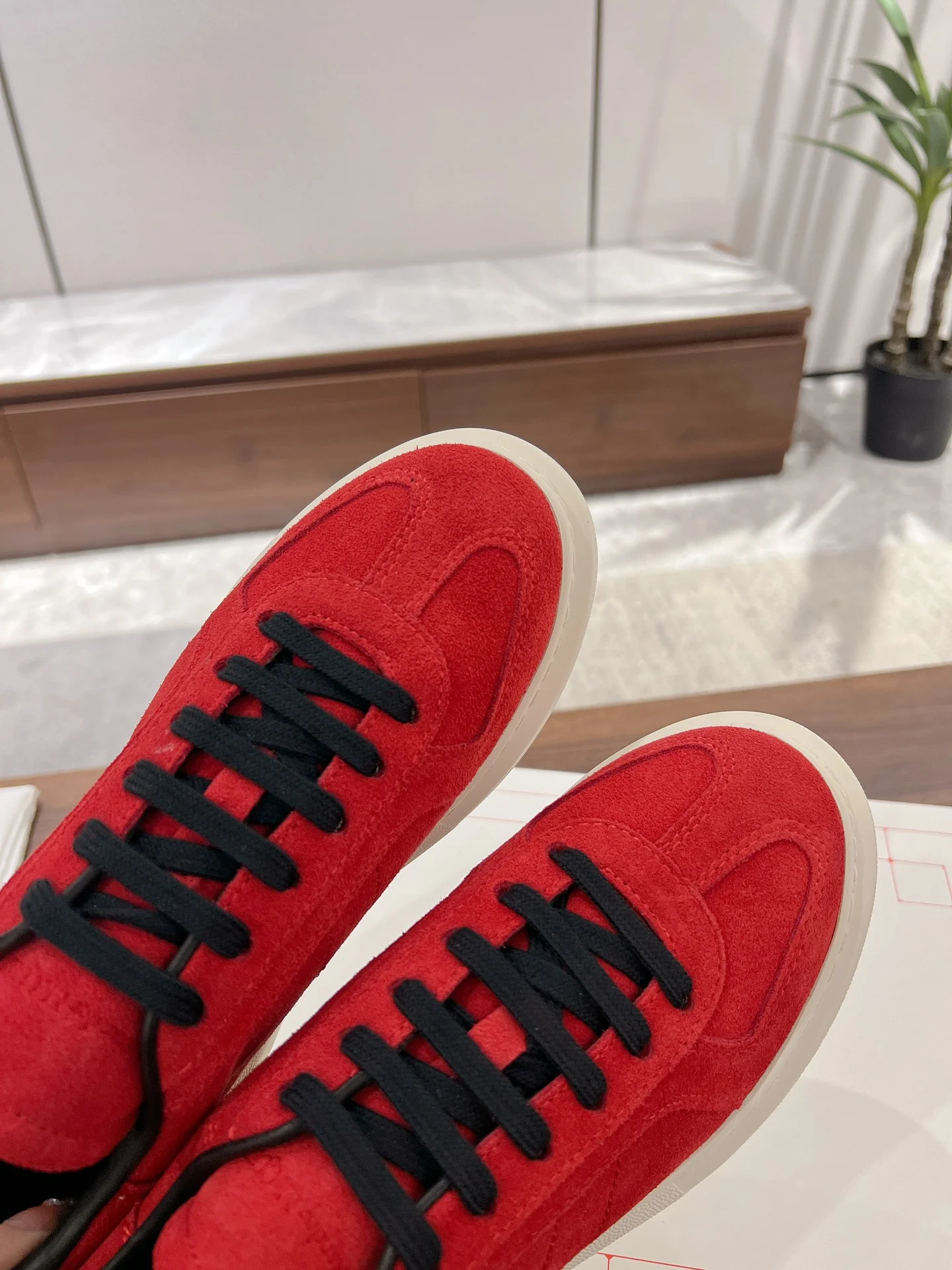 Повседневные туфли McQueen 2024 - Красные - 1