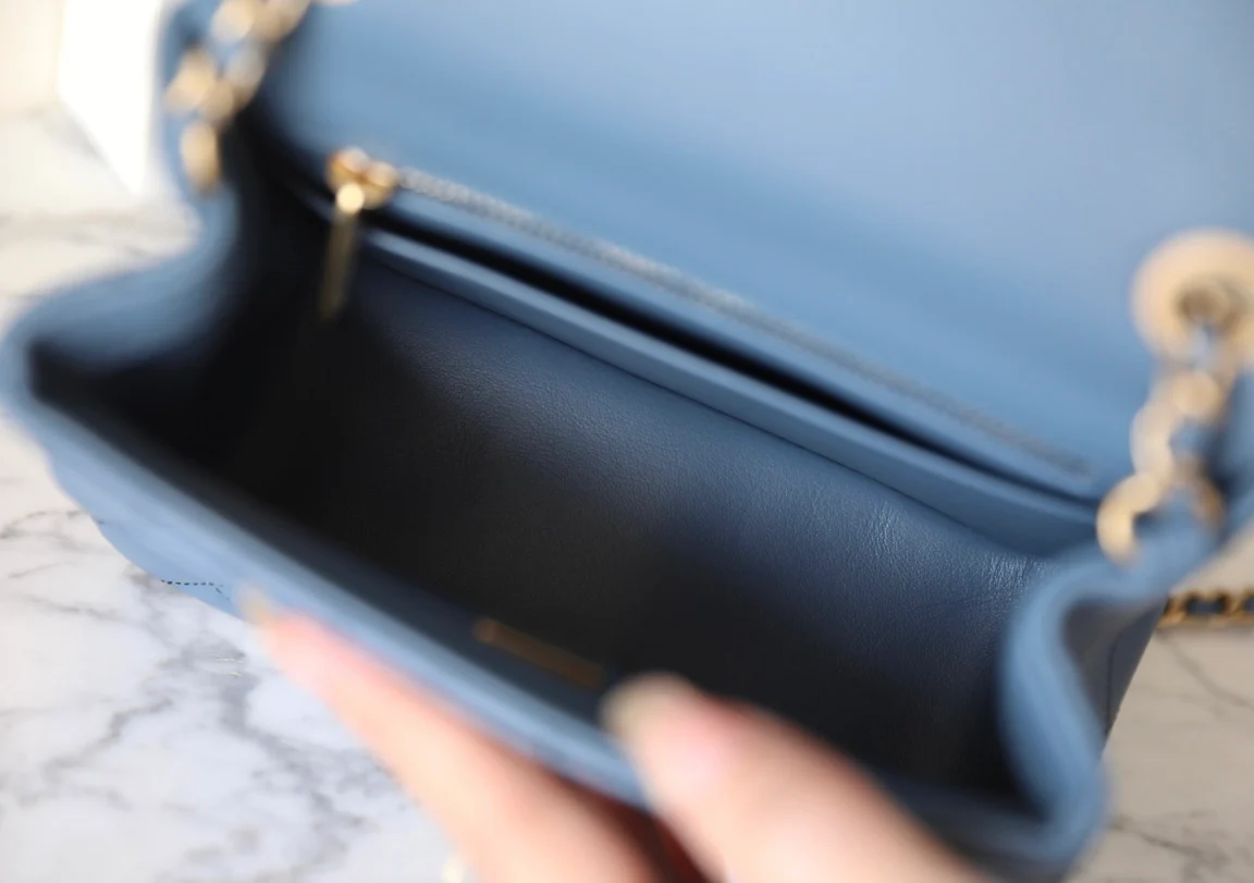 Chanel - CF Golden Ball Square Fat Man - Denim Blue