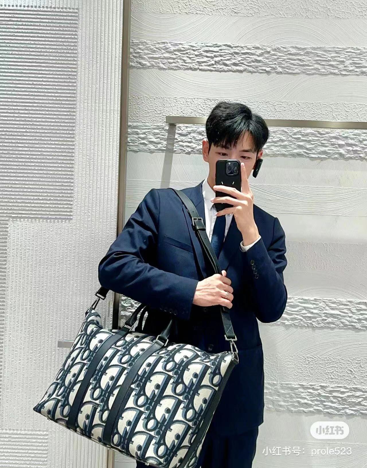 Дорожная сумка Dior Weekender 40 - бежевая