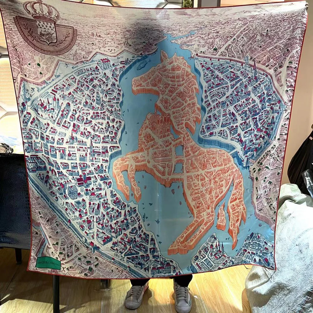 Шарф Гермеса - Город Лошадей - Красный