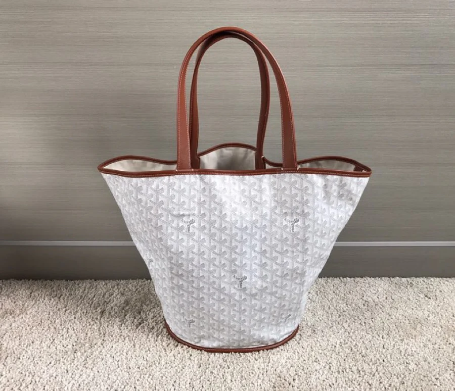 Новинка 2018 года от Goyard - в стиле Сунь Цзяня - двусторонняя пляжная сумка - белая