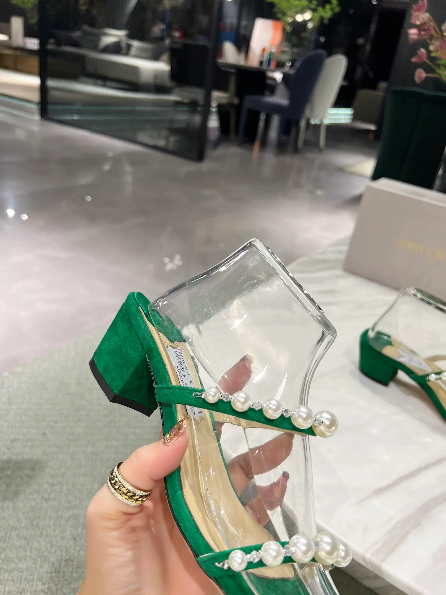 Джимми - Жемчужная лента - Сандалии - Тапочки