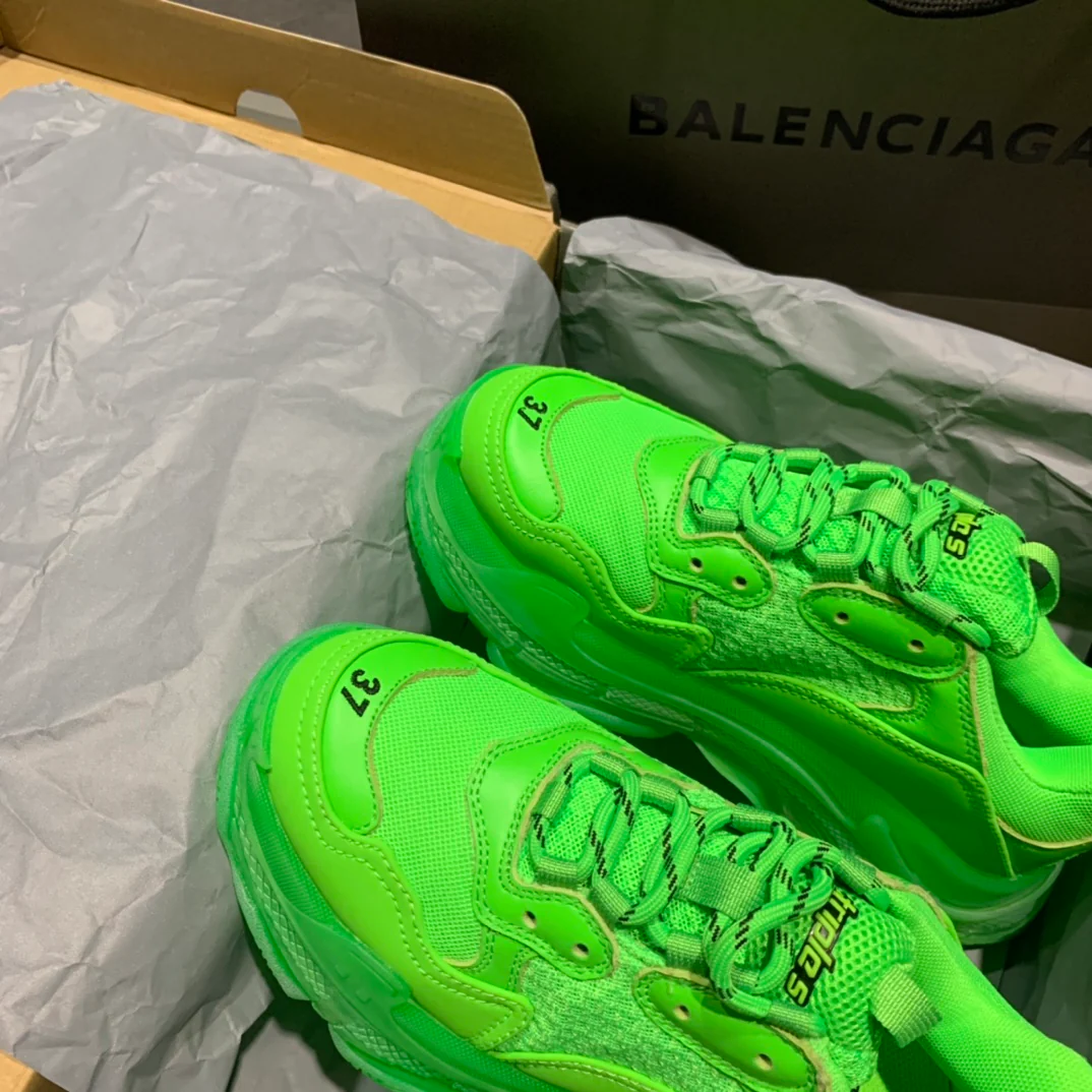 Balenciaga - Массивные туфли - Серебристо-зеленый