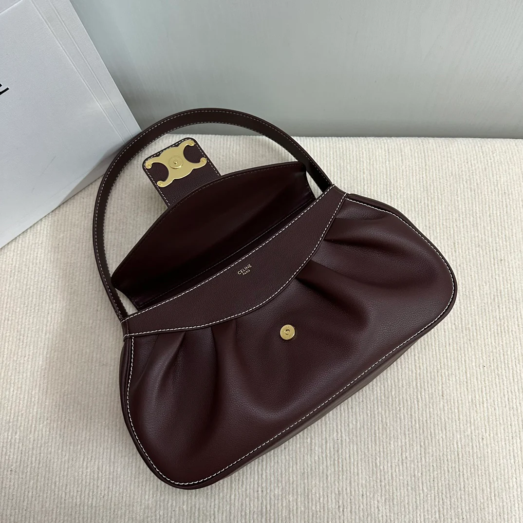 Сумка Celine Polly - бордовая