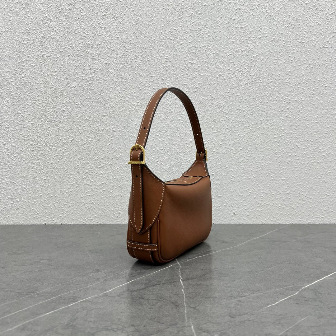 Мини-сумка через плечо Celine Romy - бежево-коричневая