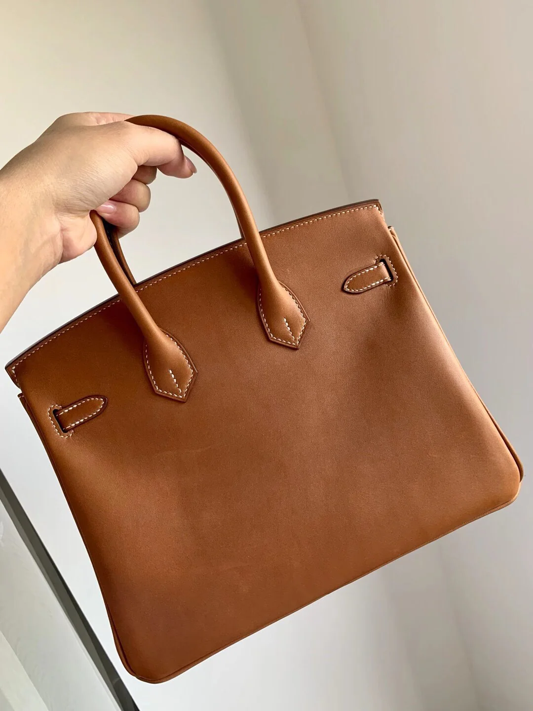 Сумка Hermes Birkin 25 из седельной кожи, серебряная пряжка Barenia 34.