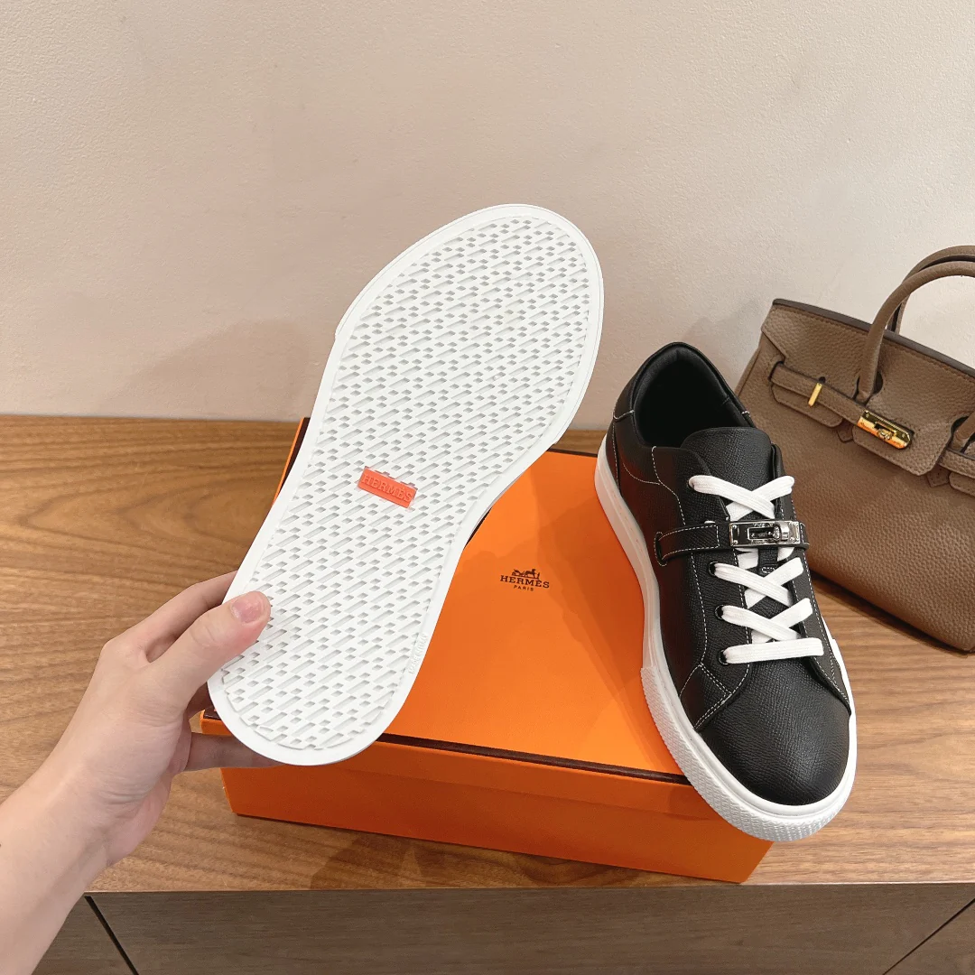 Повседневные туфли Hermes 2024 - Черные - 5