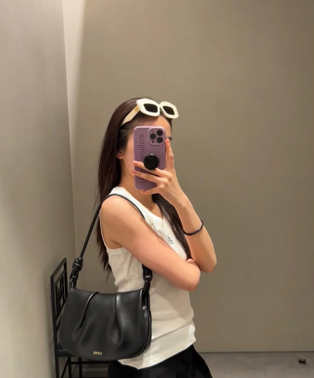 Сумка через плечо Loewe Paseo - черная