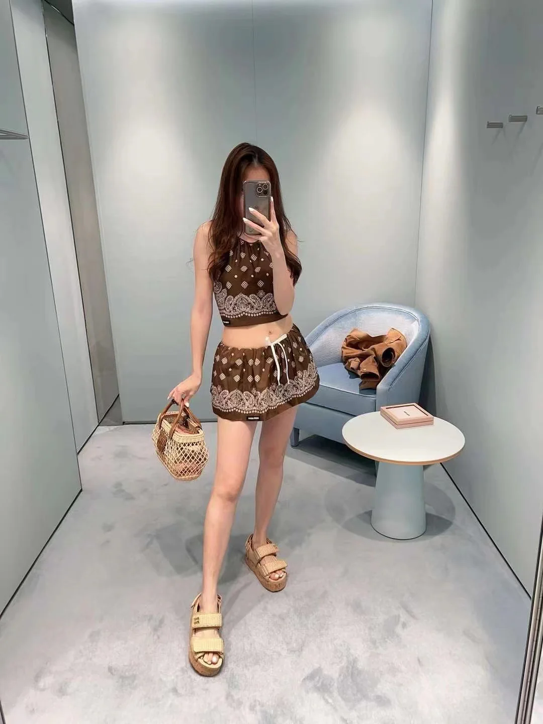 Miu Miu-5ba286 - Полая корзина для овощей - Регулируемый плечевой ремень