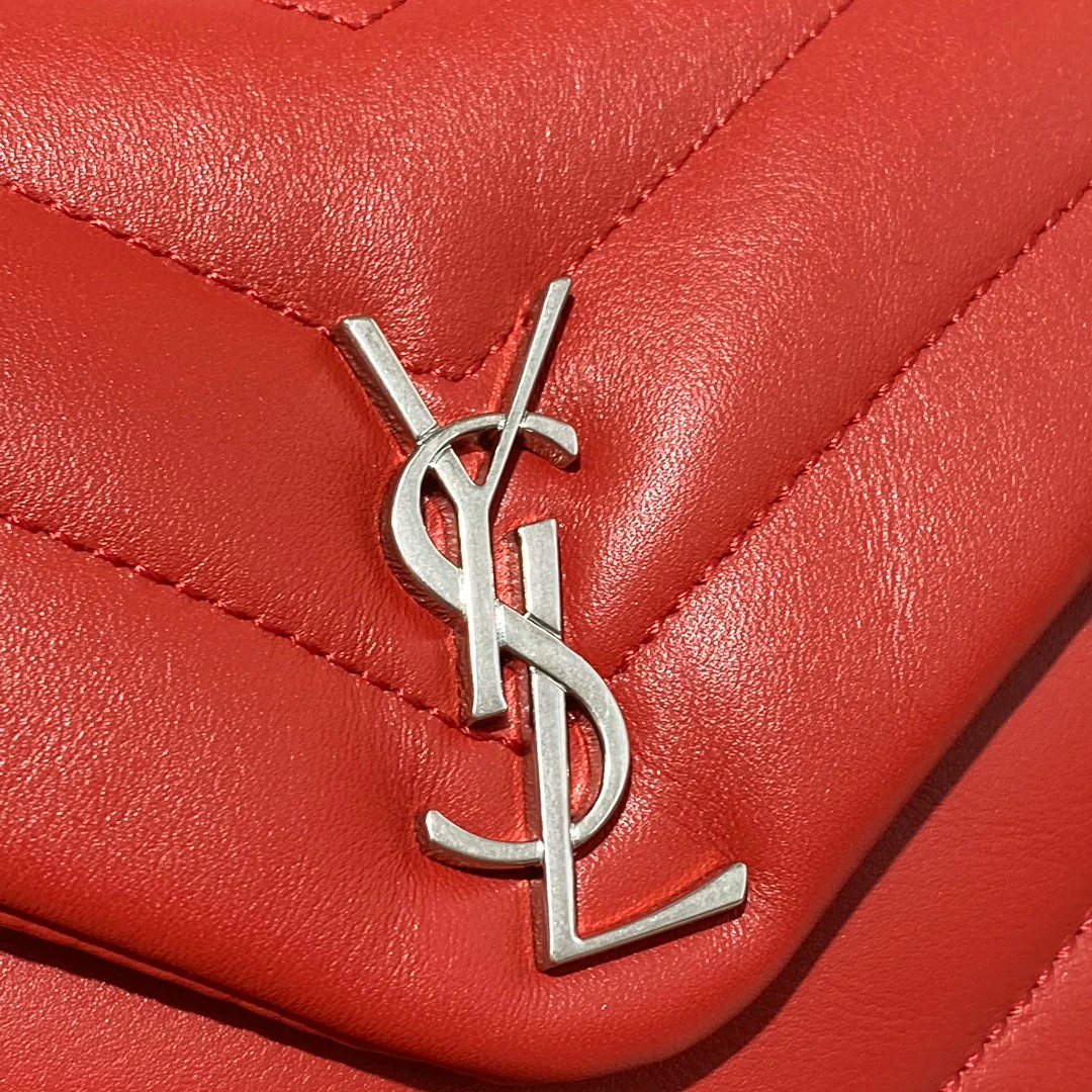 Мини-сумка через плечо YSL Loulou - красная