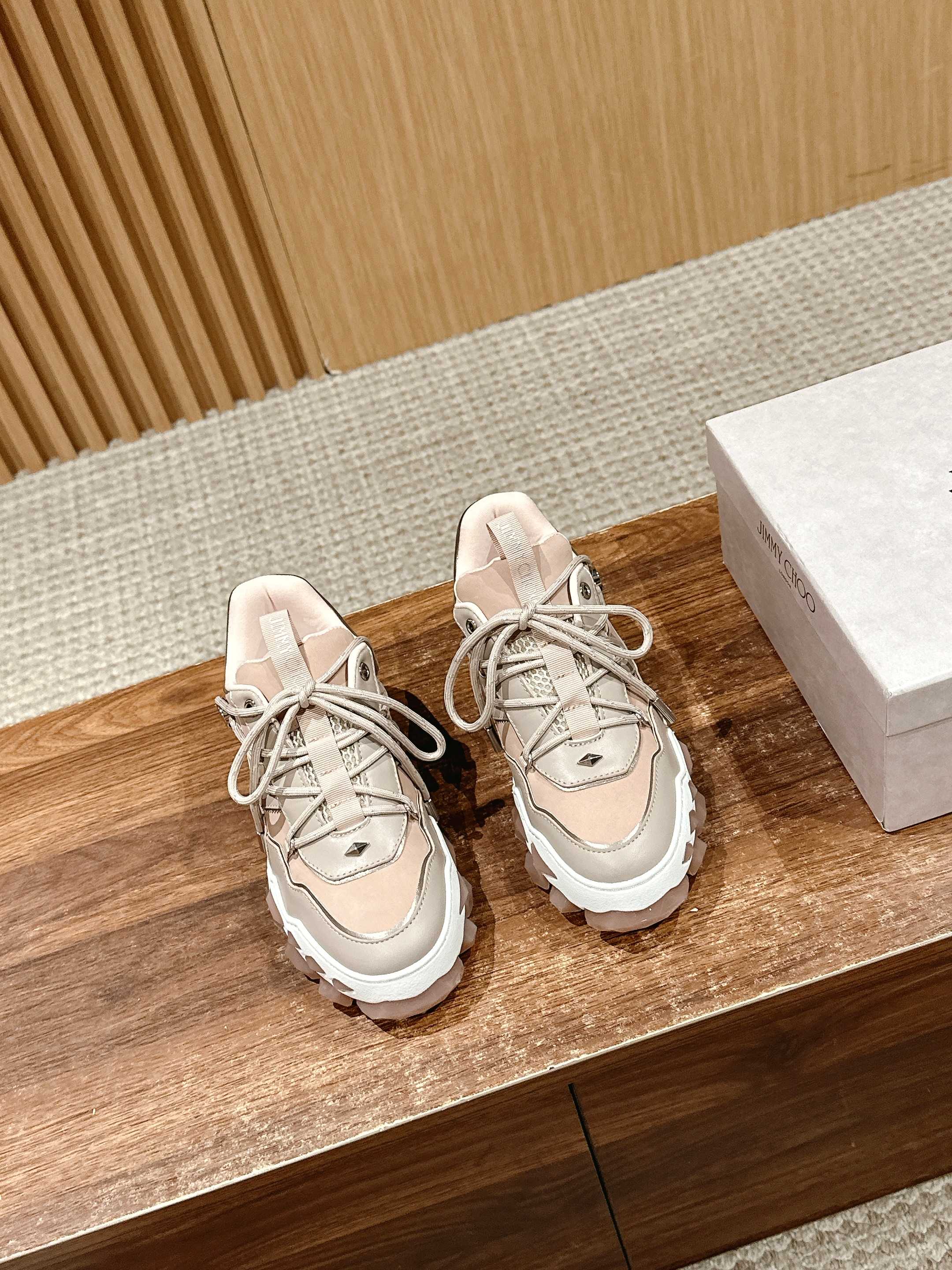 Парные кроссовки Jimmy Diamond Dad Shoes - розово-абрикосового цвета