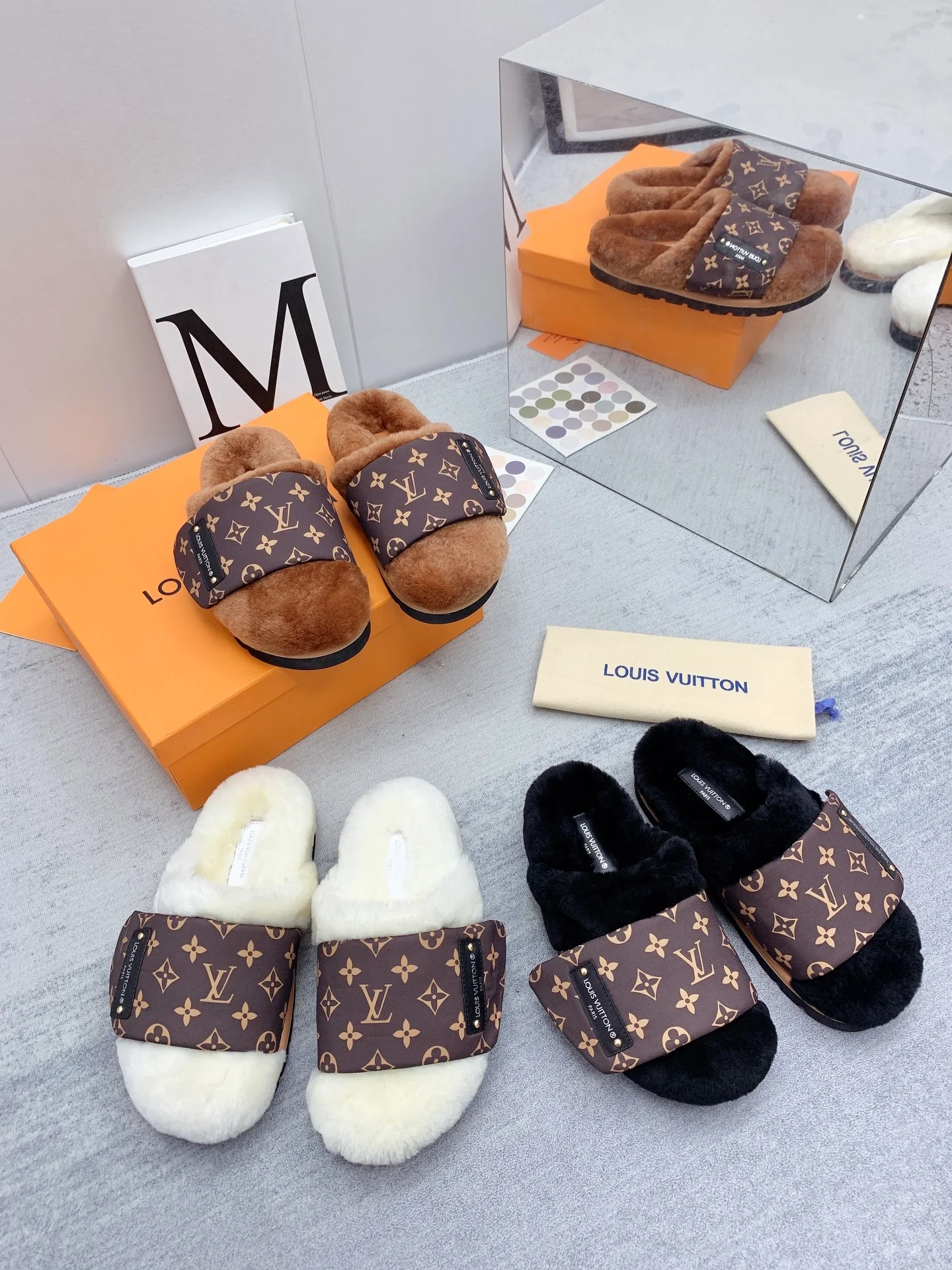 LV - Шерстяные и шелковые полутапочки с логотипом - Унисекс