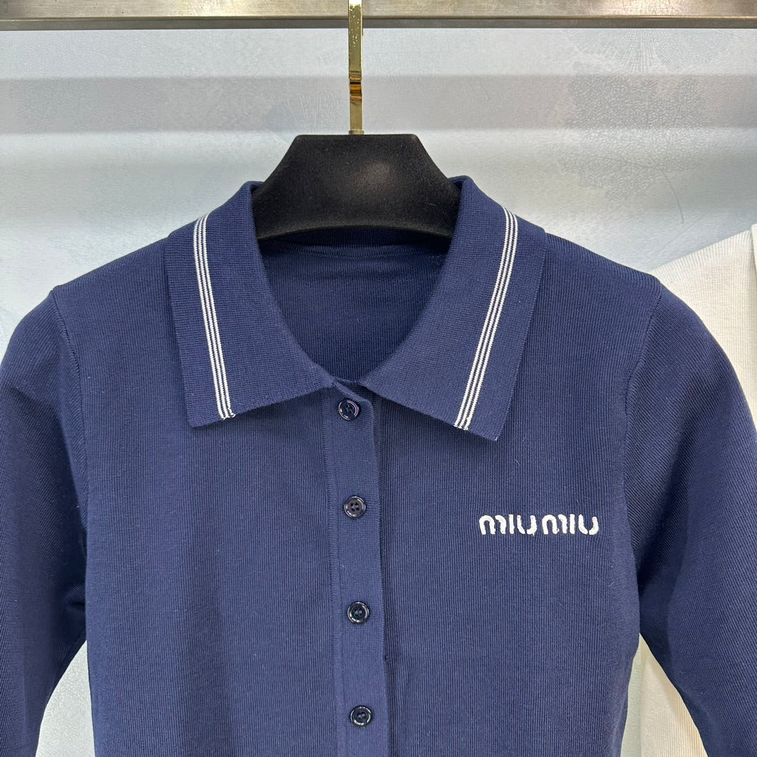 Miu Miu - 2404-24 Кардиган с короткими рукавами, новая модель для ранней весны.