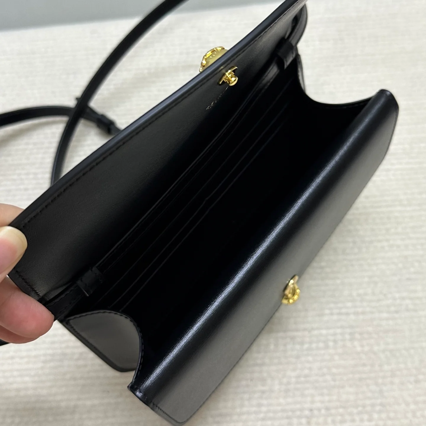 Сумка Celine Duo через плечо - черная