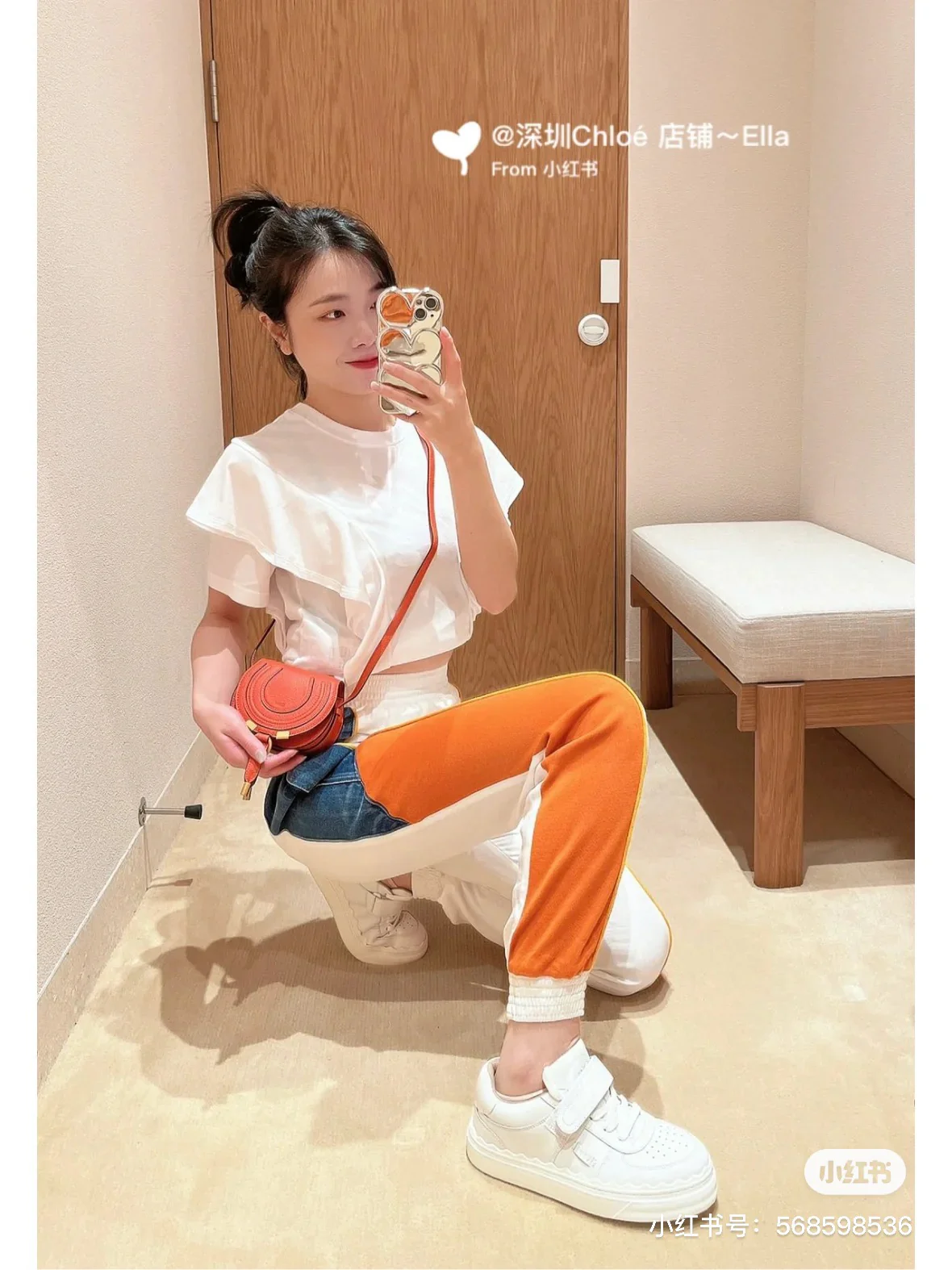 Chloe - Белые кожаные кроссовки на платформе