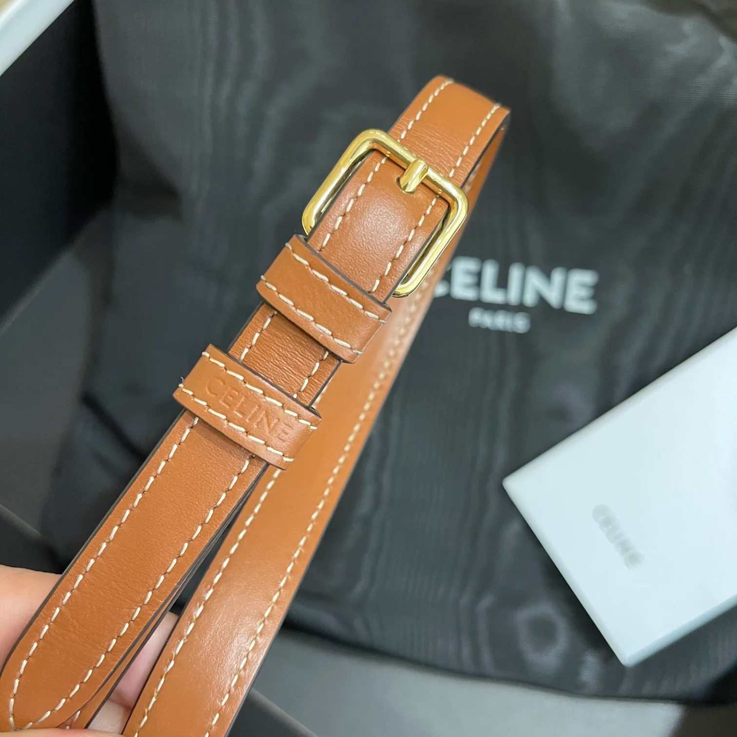 Сумка под мышку с монограммой Celine Triomphe