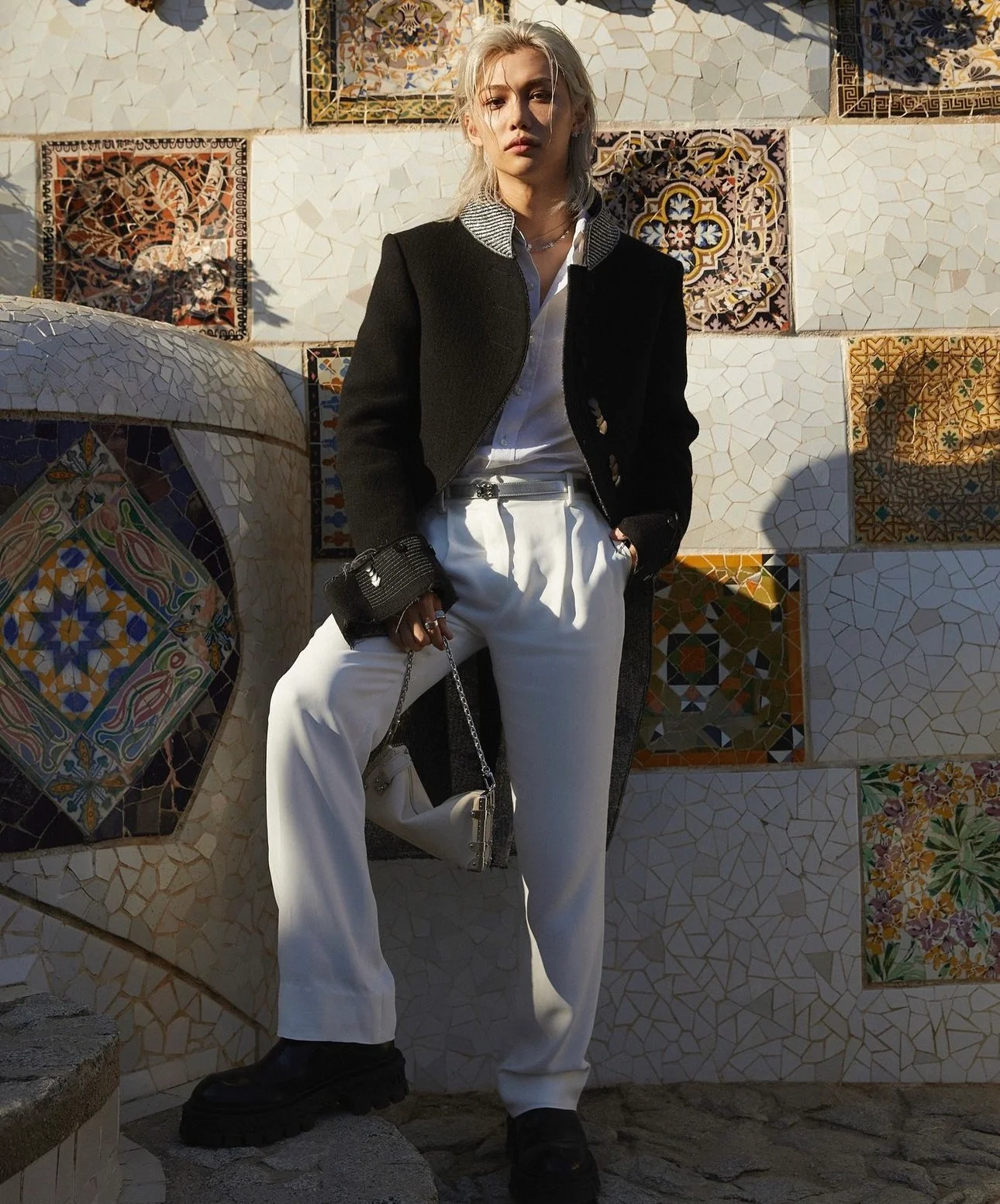 m25445-LV-тонкая сумка-мешок с цепочкой для бокового багажника, белая