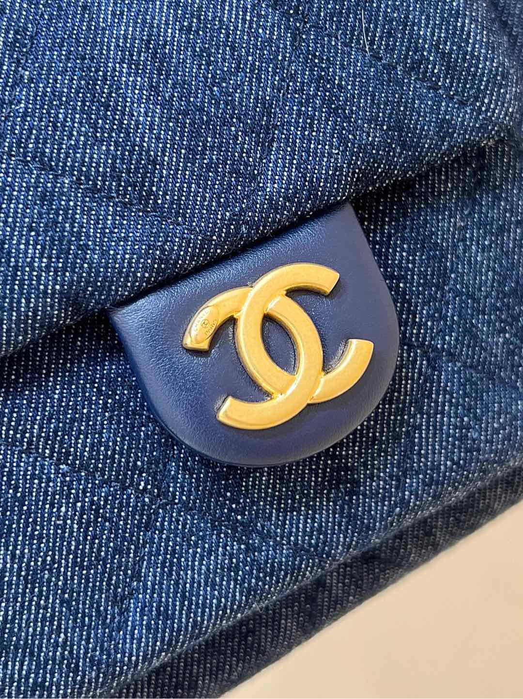 Сумка Chanel 25c Denim Hippie Bag - синяя