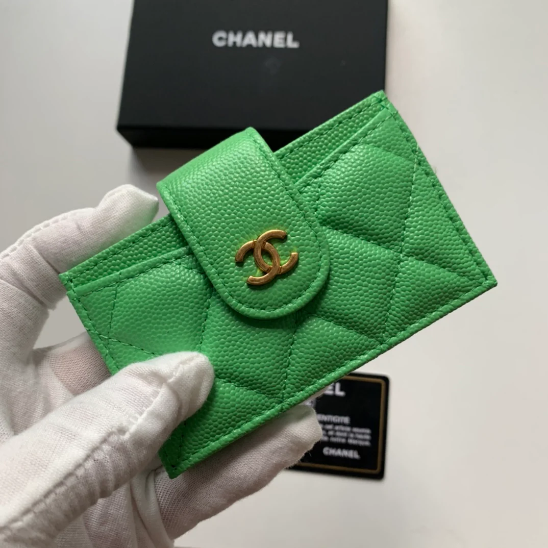 Кардхолдер Chanel с несколькими отделениями, складной, 2 шт.