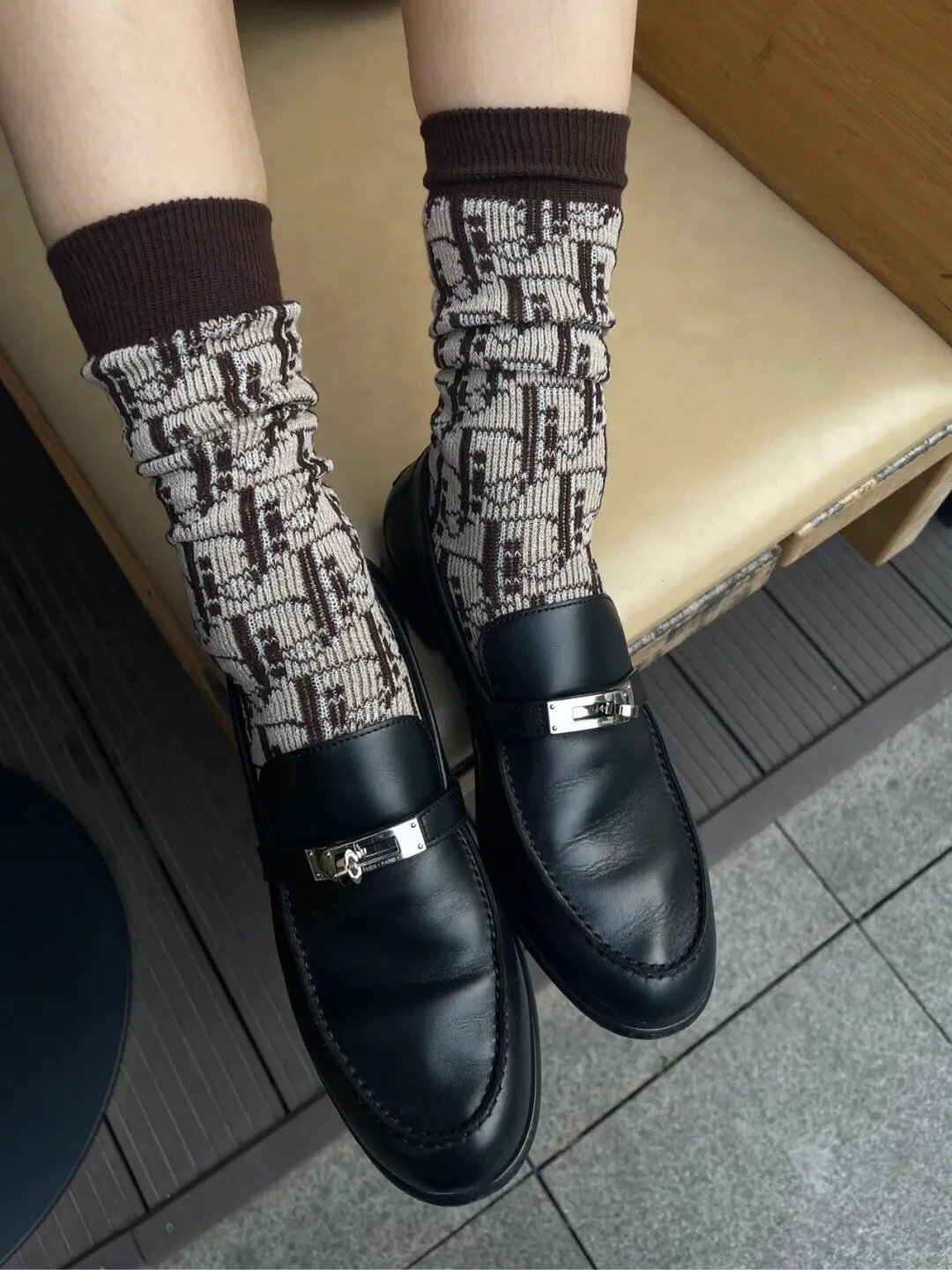 Лоферы Hermes Kelly 2024 - черные