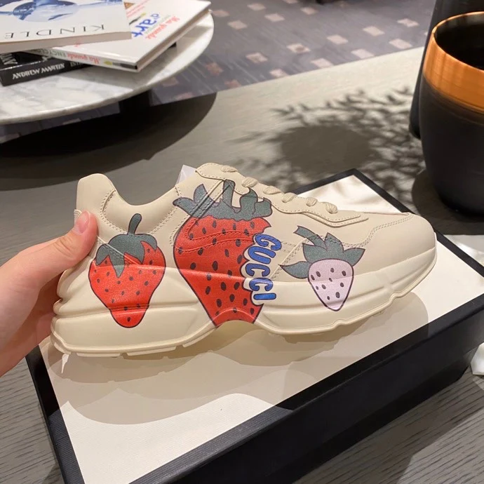 Массивные кроссовки Gucci - унисекс - 5