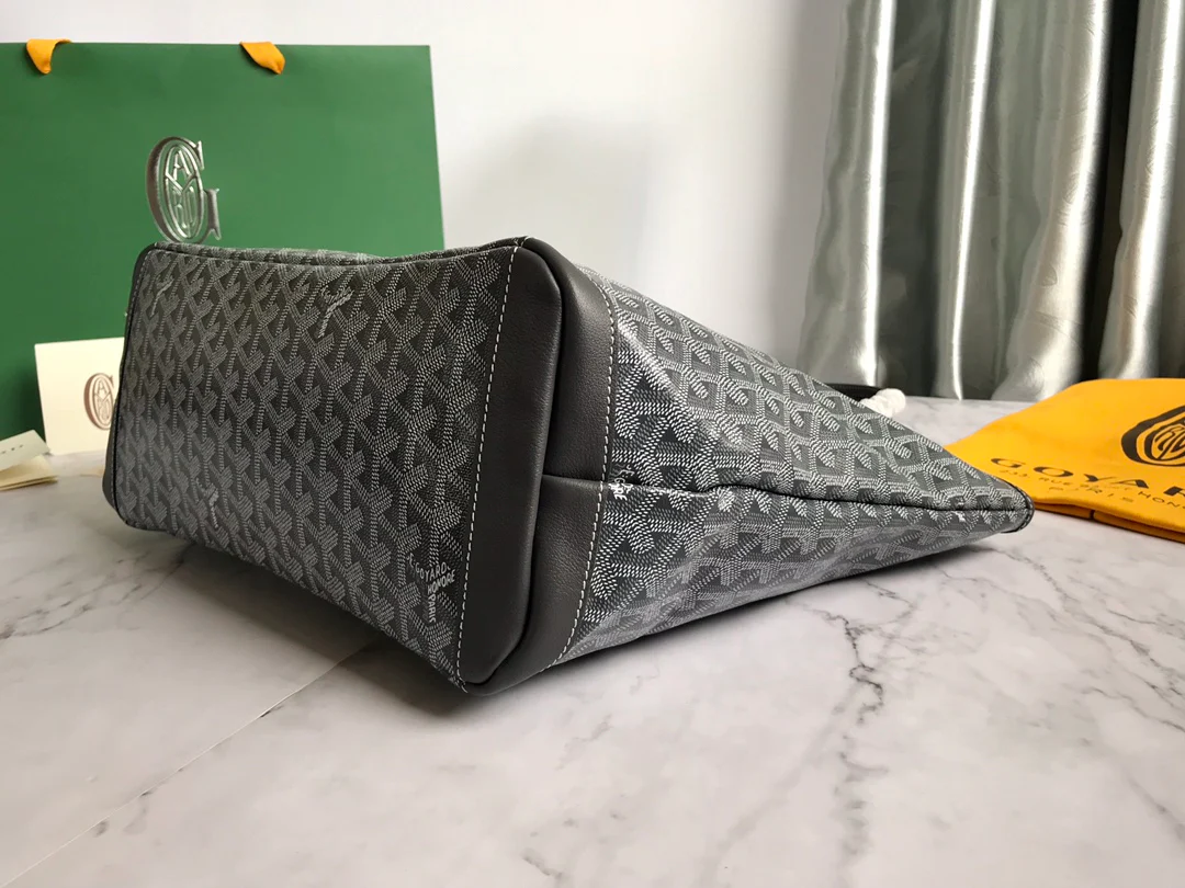 Большая сумка-тоут Goyard на молнии - серая