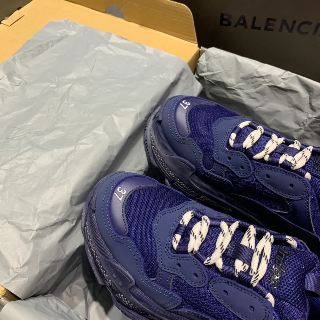 Li Shi - Dad Shoes - Air Cushion Sole - Blue-Purple