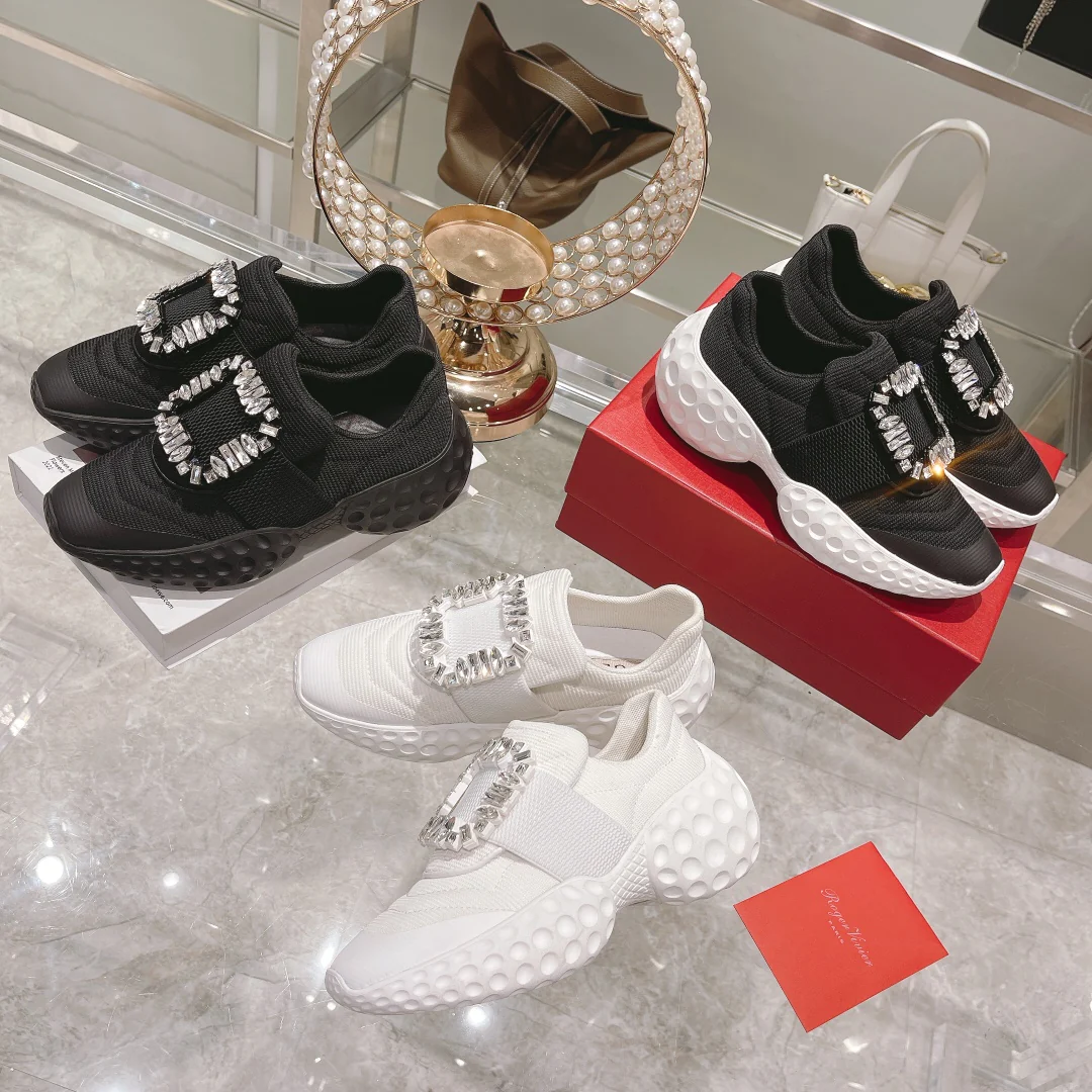 Кроссовки viv-run с пряжками и тканевой отделкой - черные