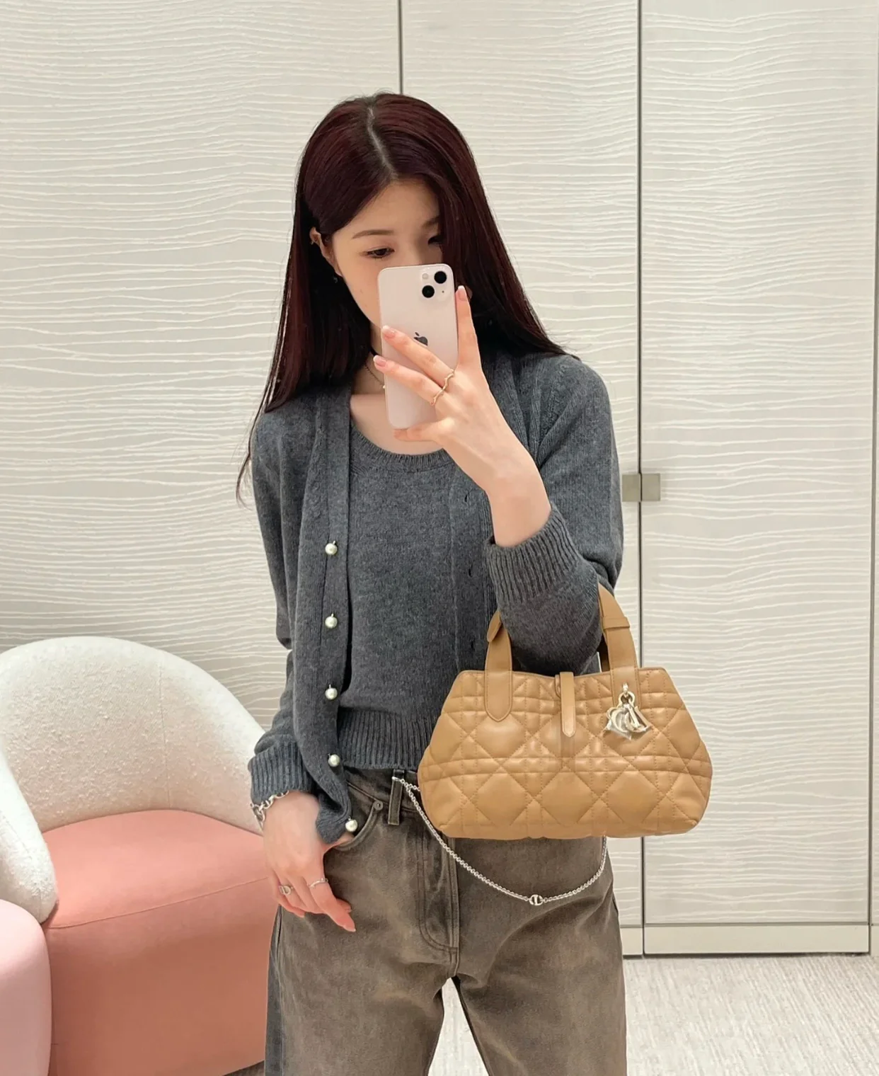 Dior Toujours - Кожа - Маленький размер - Карамельный цвет