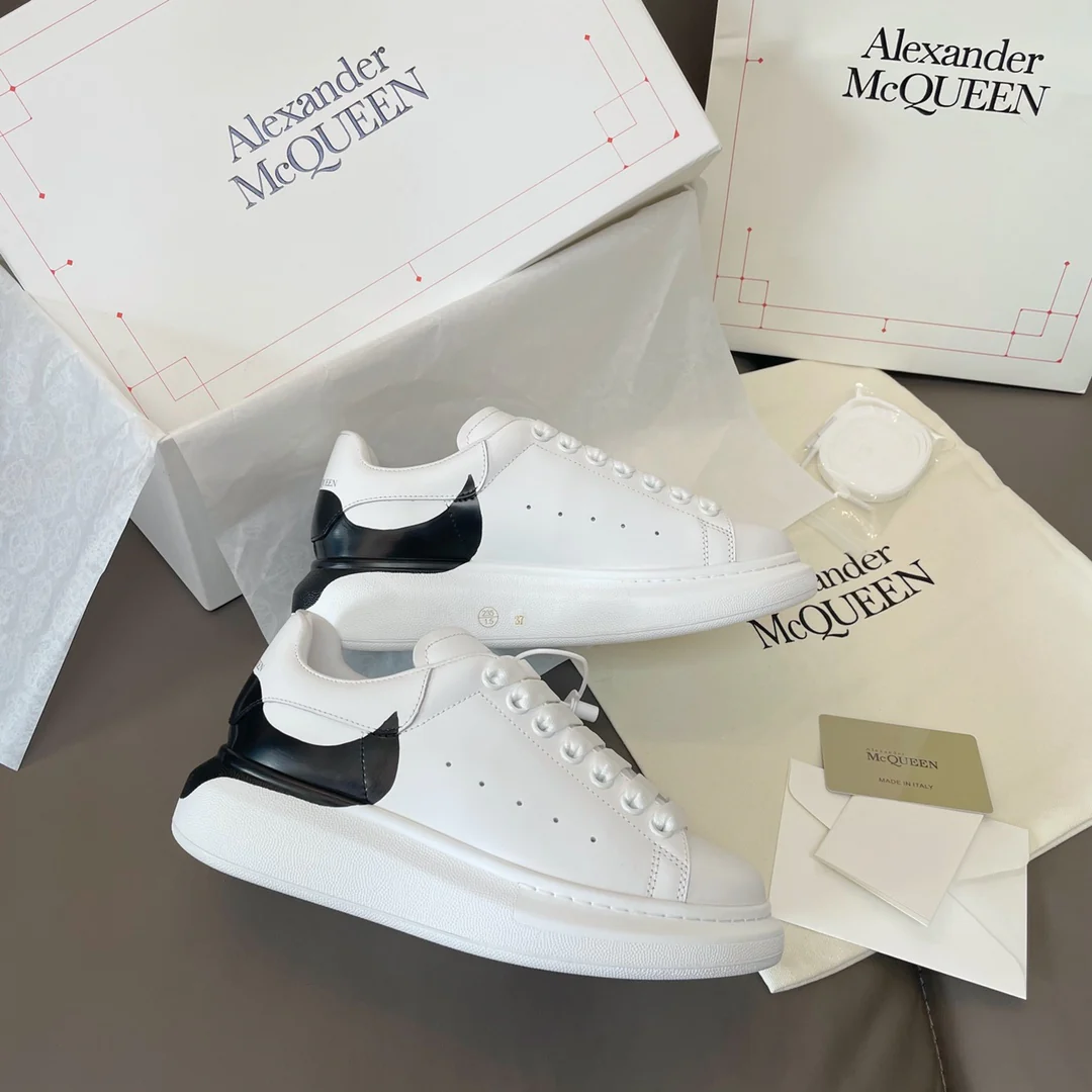 McQueen - Tail - Black - White Sneakers
