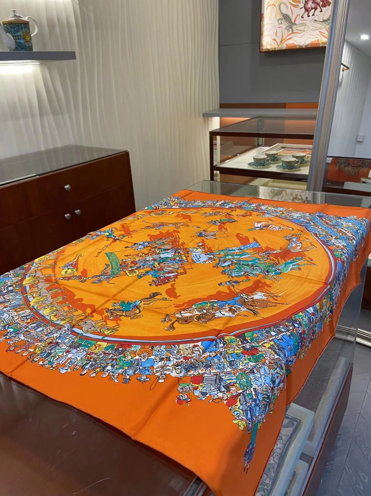 Шелковый шарф Hermes 90 - 1