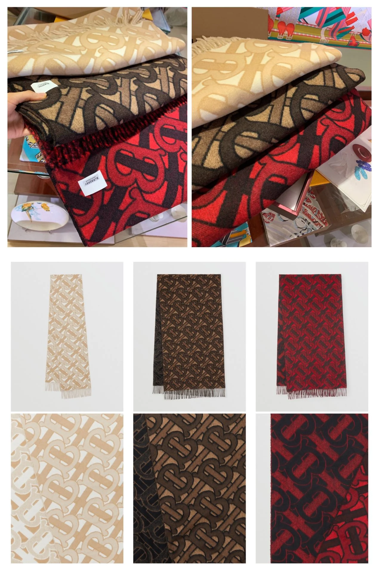 Классический кашемировый шарф/шаль Burberry - 50 см - 200 см - 100 см