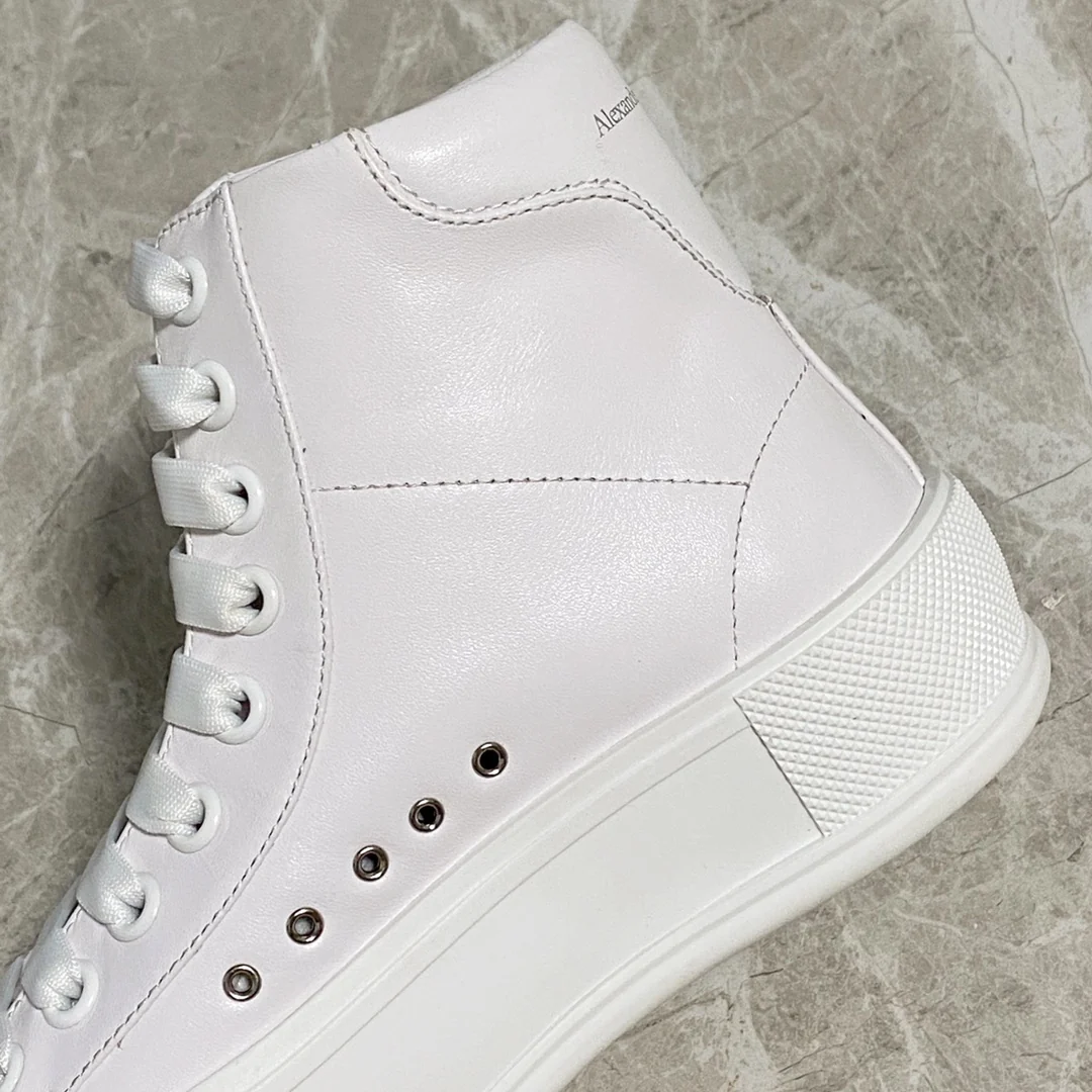 Высокие парусиновые туфли на платформе McQueen - 1