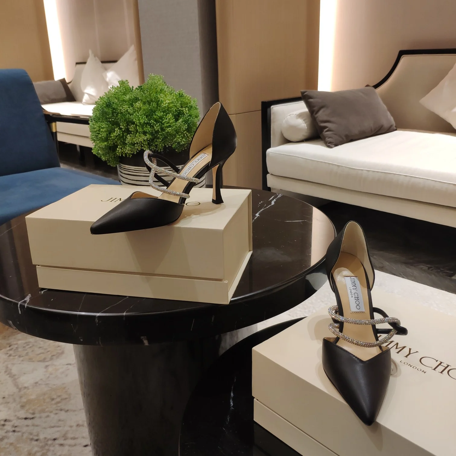 Джимми - Потрясающее колье со стразами - Туфли на высоком каблуке