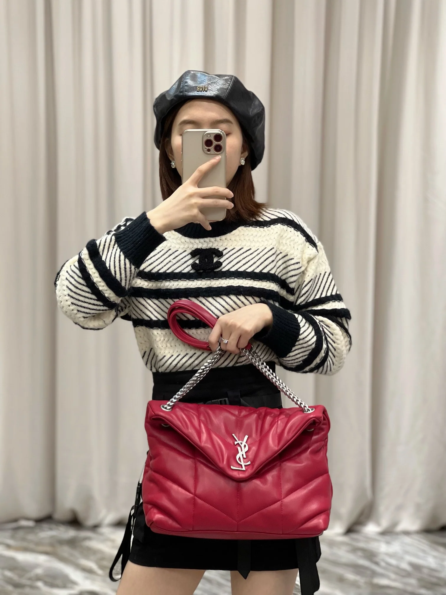 Сумка через плечо/кроссбоди YSL Laurent - красная