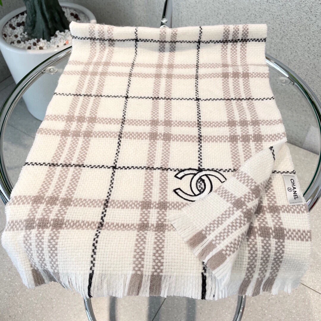 Кашемировый стеганый шарф Chanel - Размер 32 - 180 см
