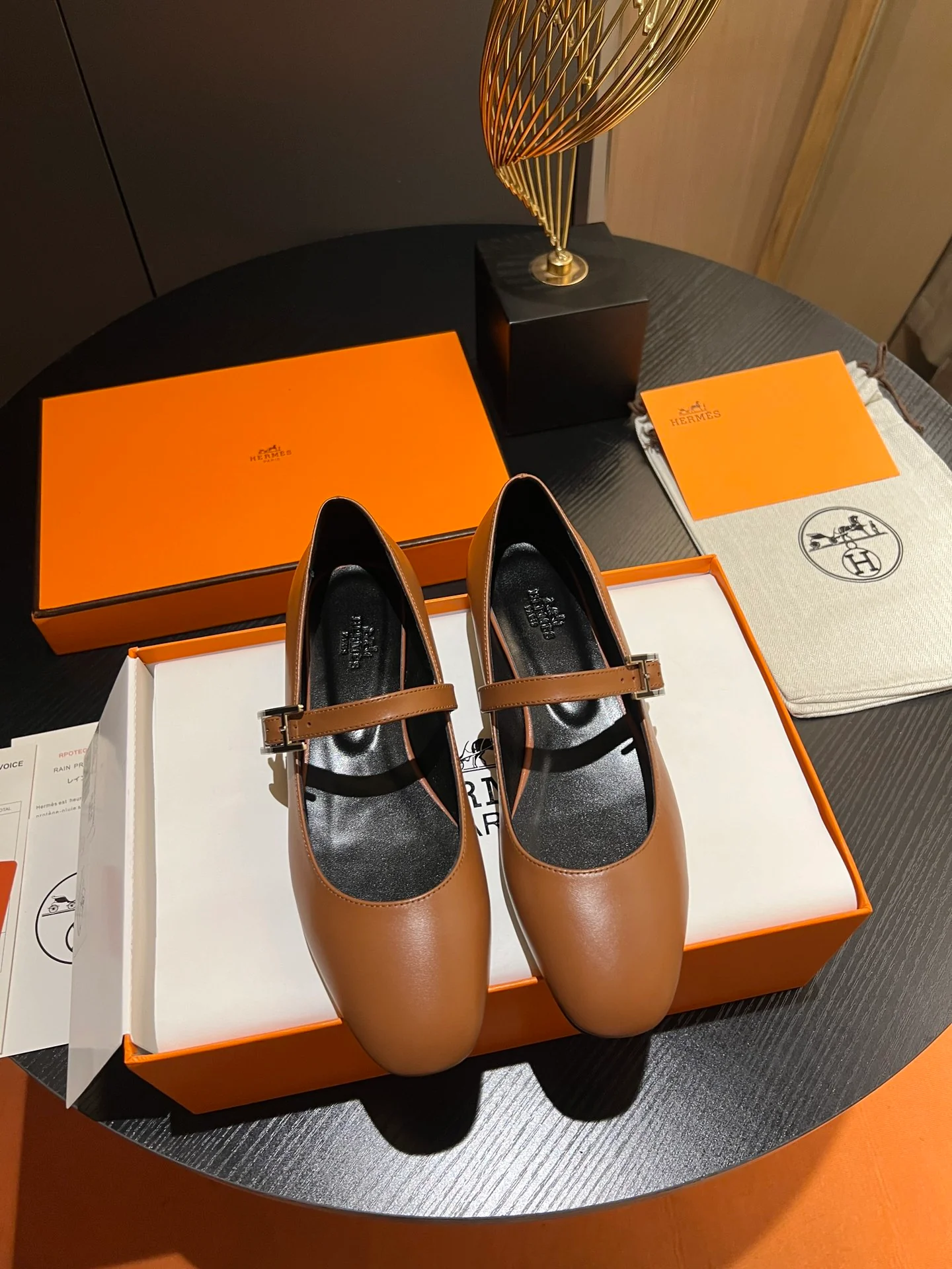 Балетки Hermes 2024 Modern - Кофейный цвет