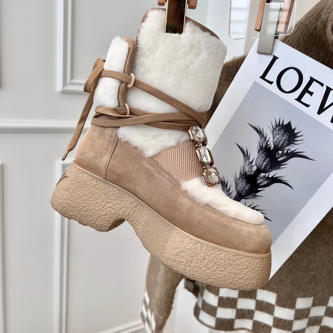 Шерстяные ботинки на платформе из коллекции RV осень/зима 2021