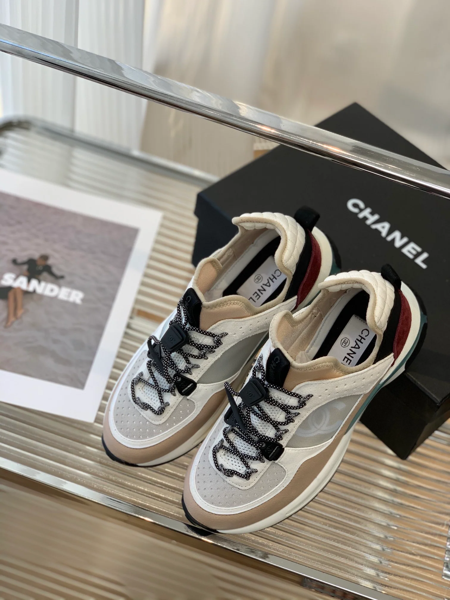 Chanel - Повседневные кроссовки - Серые/Розовые