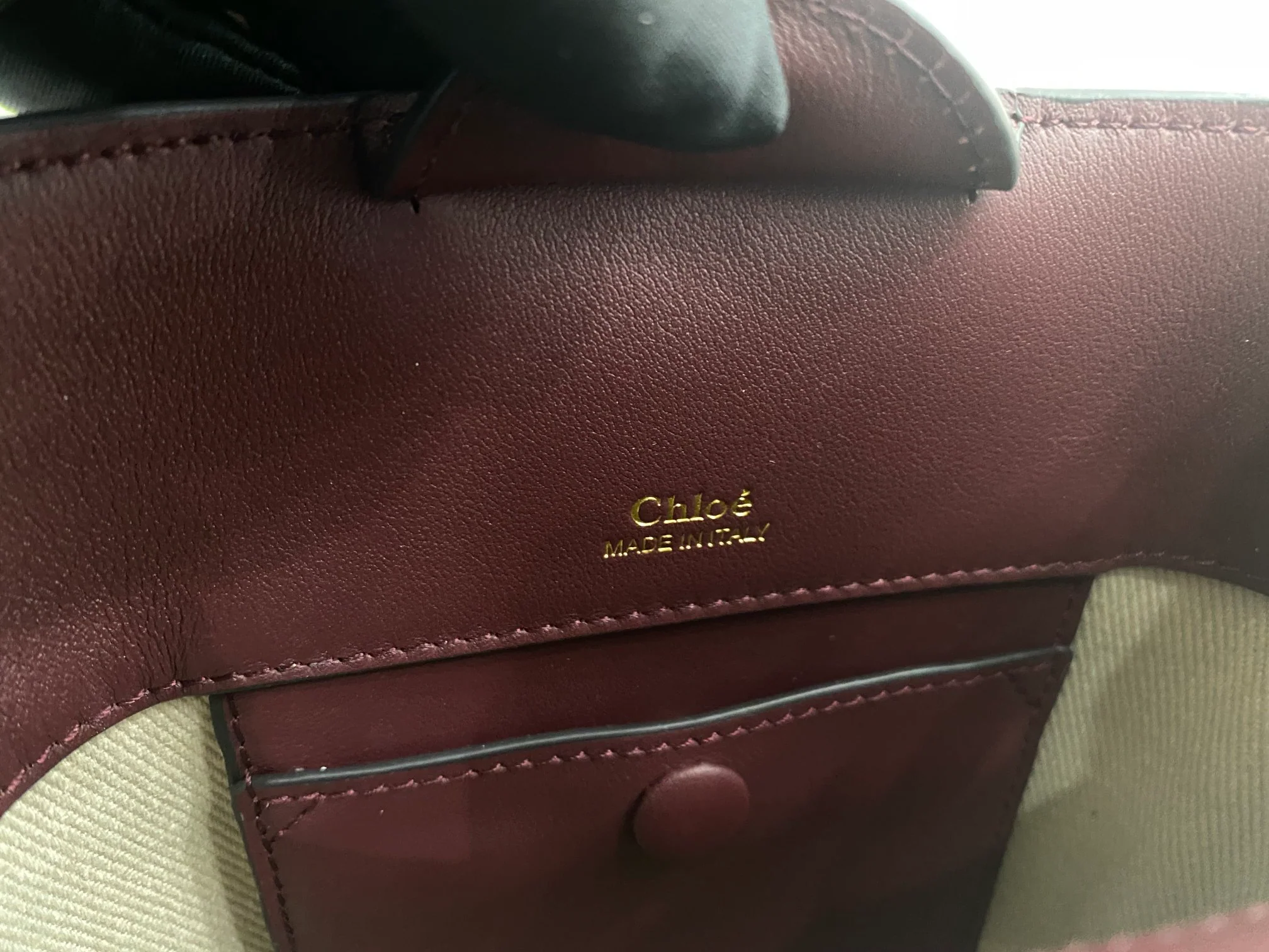 Сумка-ведро Chloe-key - бордовая