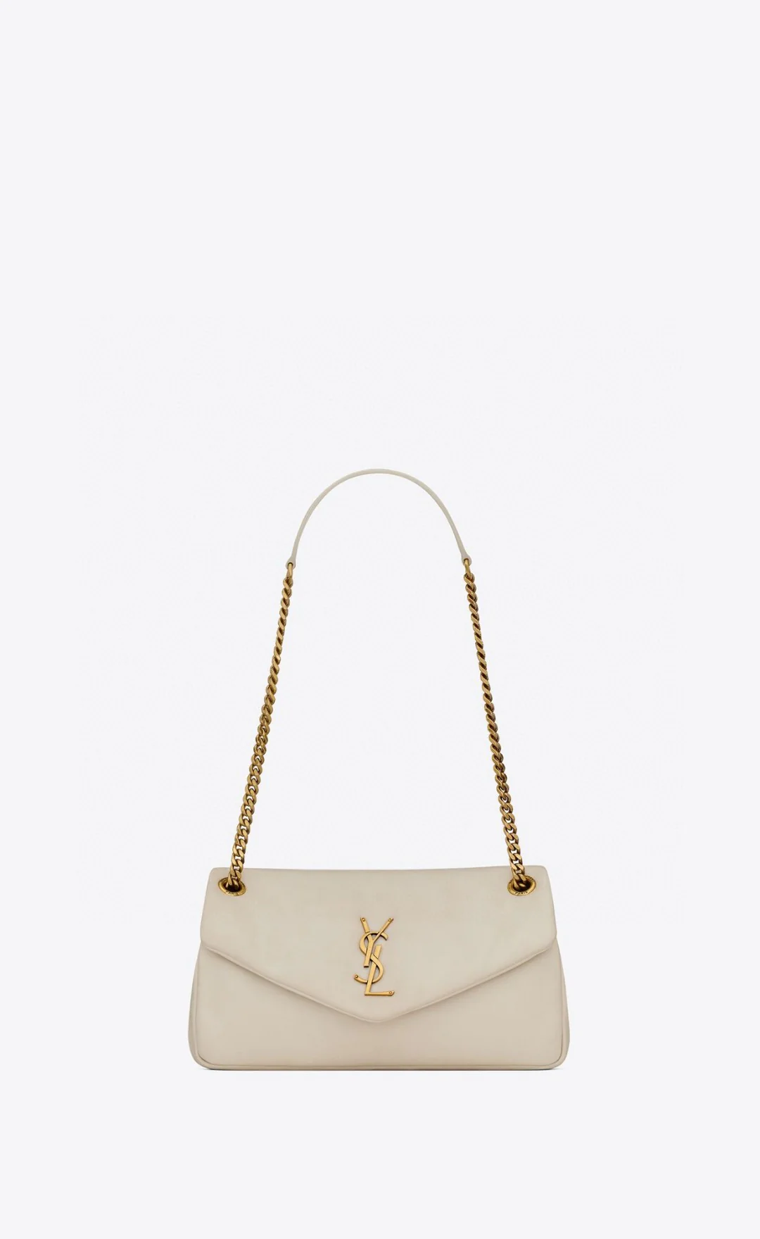 Сумка YSL Calypso из овечьей кожи с цепочкой - Off White