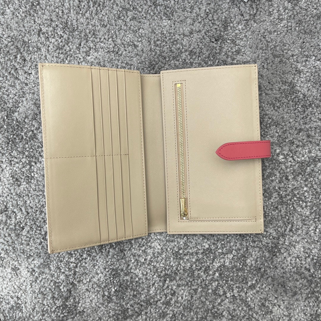 Длинный кошелек Celine - Кошелек с ремешком из крупнозернистой телячьей кожи - 5